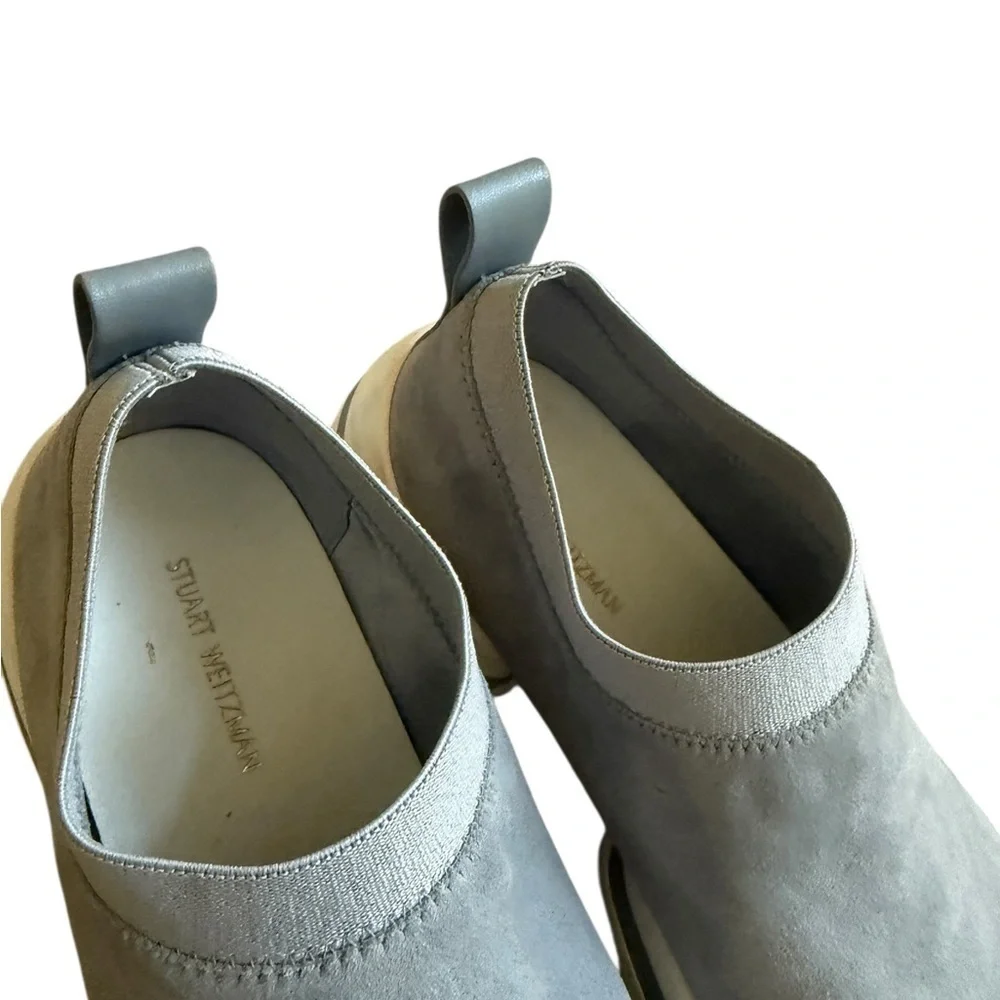 Stuart Weitzman Gray Loafers Slip-On Shoes